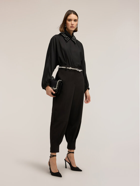 Motivi Motivi Pantaloni di tessuto P02LQ004647N033 Nero Boy Fit