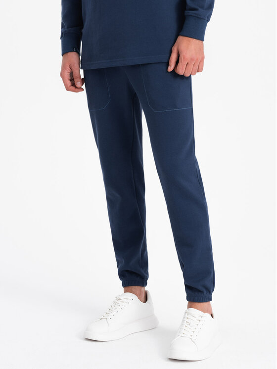 Ombre Ombre Tepláková souprava Z71 Tmavomodrá Regular Fit