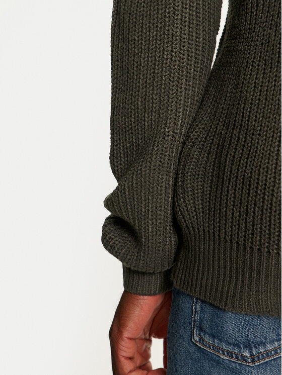 Brave Soul Brave Soul Sweter MK-230BINARY3 Zielony Regular Fit