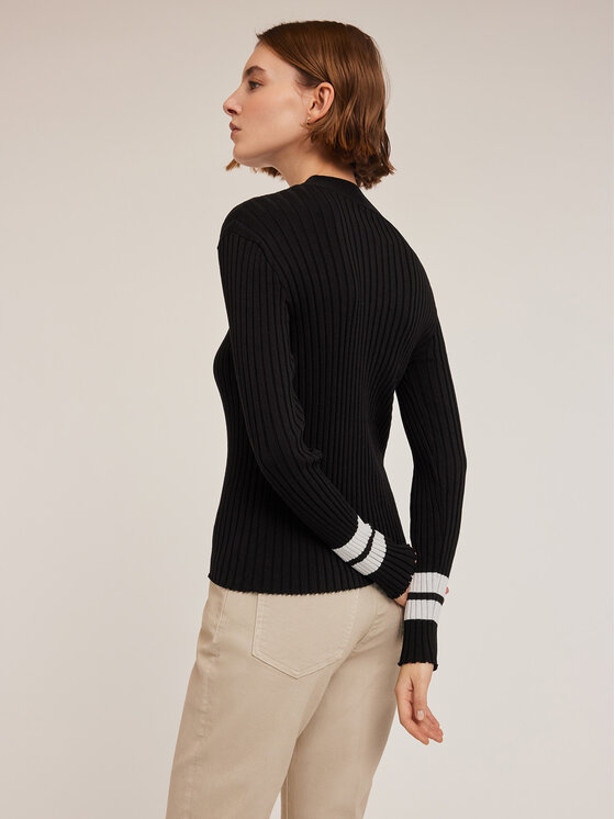 Motivi Motivi Sweter M352W003501N0Z3 Czarny Regular Fit