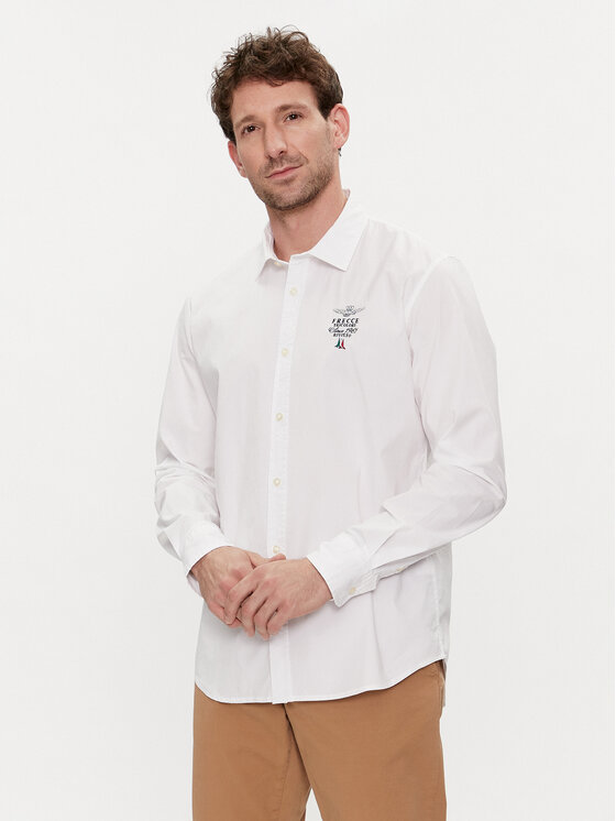 Aeronautica Militare Košeľa 241CA1248CT3288 Écru Regular Fit