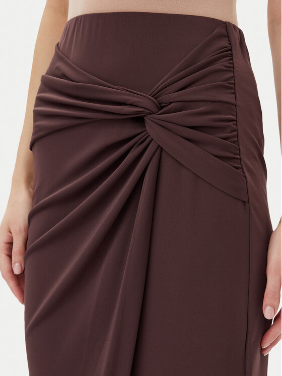 Rinascimento Rinascimento Midi sukňa CFC0123489003 Hnedá Regular Fit