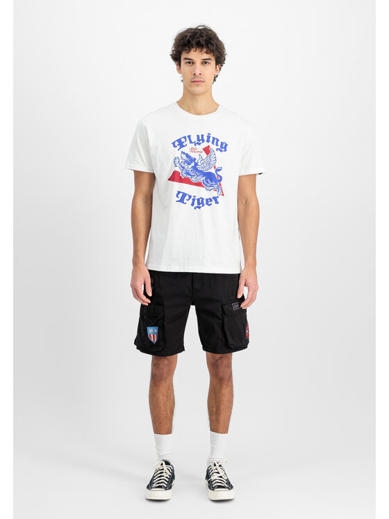 Alpha Industries Alpha Industries Šortky Flying Tigers Short Černá Slim Fit