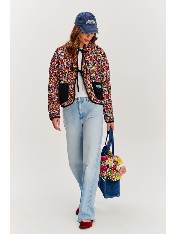 NAOKO NAOKO Prechodná bunda Blossom Charm Čierna Regular Fit