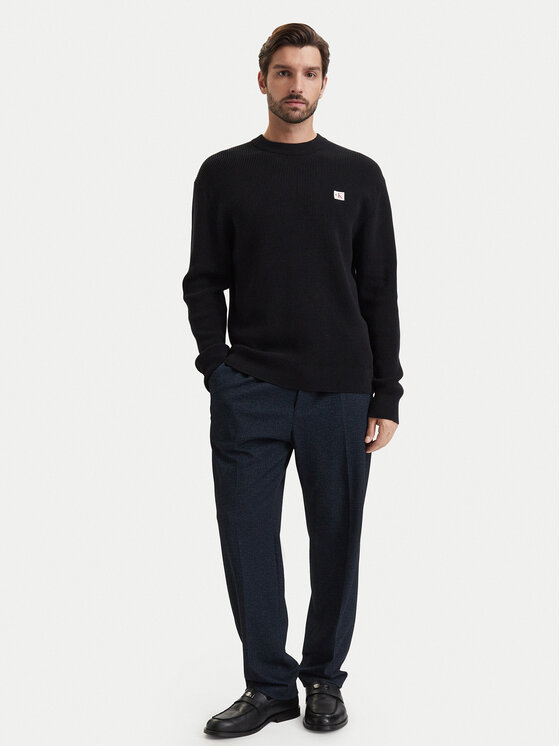 Calvin Klein Jeans Calvin Klein Jeans Majica dugih rukava LV04RH326G Crna Classic Fit