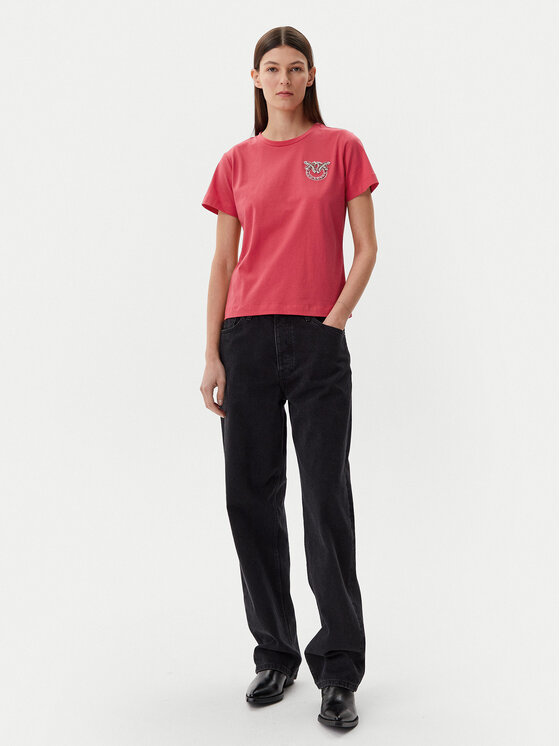 PINKO PINKO Póló Nambrone 103320 A2G7 Piros Regular Fit