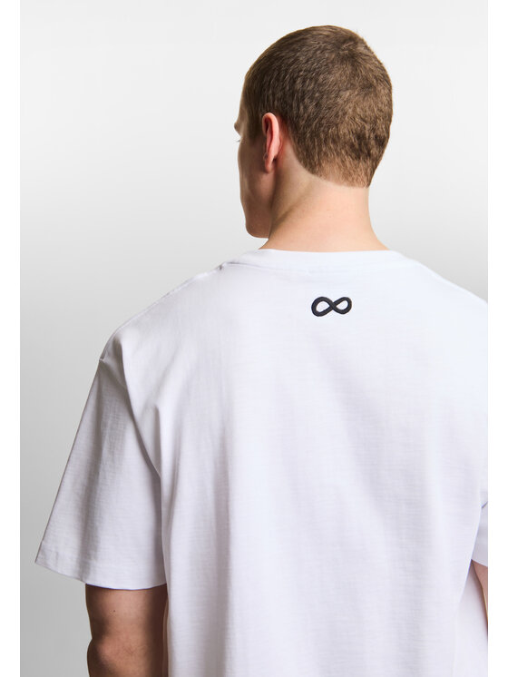 PROSTO. PROSTO. T-Shirt Jacquard Label KL261MTEE1041 Biały Oversize