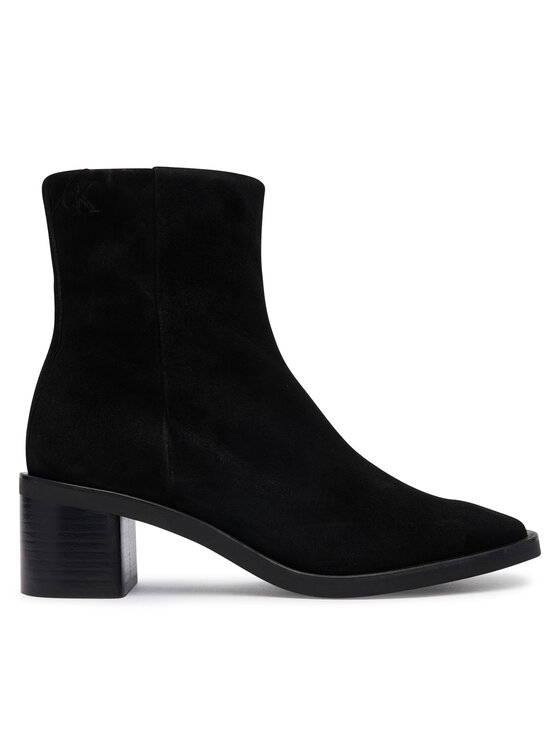 Calvin Klein Calvin Klein Stivaletti Block Heel Ank Boot Suede HW0HW03221 Nero