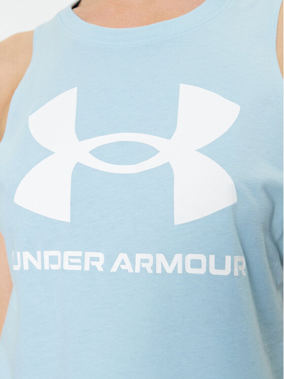 Under Armour Under Armour Top Ua W Live Sportstyle Tank 1356297 Niebieski Loose Fit