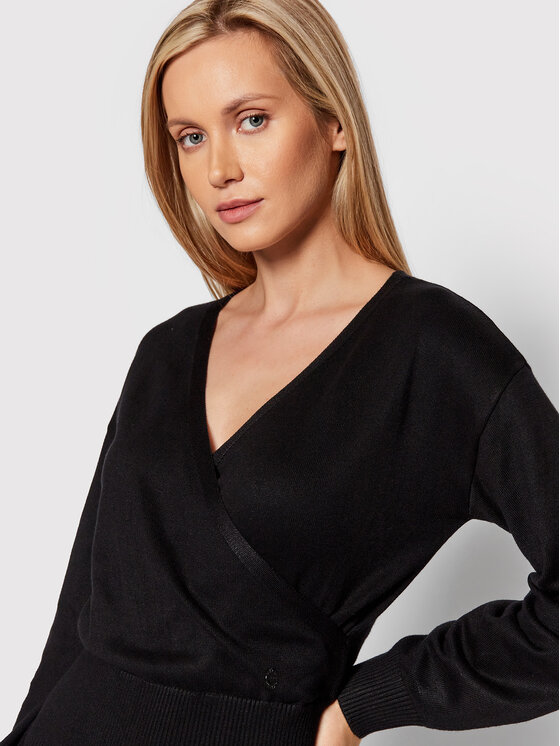 Vestito di maglia W2RK26 Z2V62 Nero Regular Fit