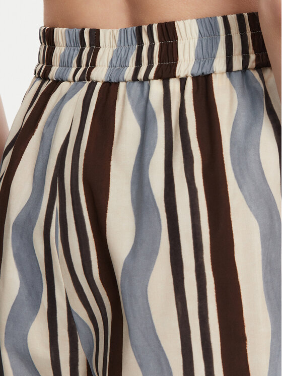 Weekend Max Mara Weekend Max Mara Pantaloni culotte Virgin 2515131102 Albastru celest Relaxed Fit