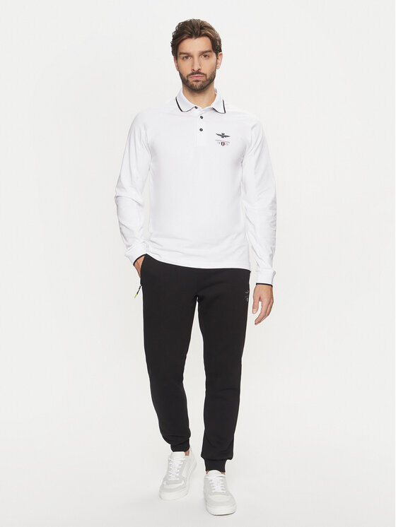 Aeronautica Militare Aeronautica Militare Polo majica 242PO1824J612 Bela Regular Fit
