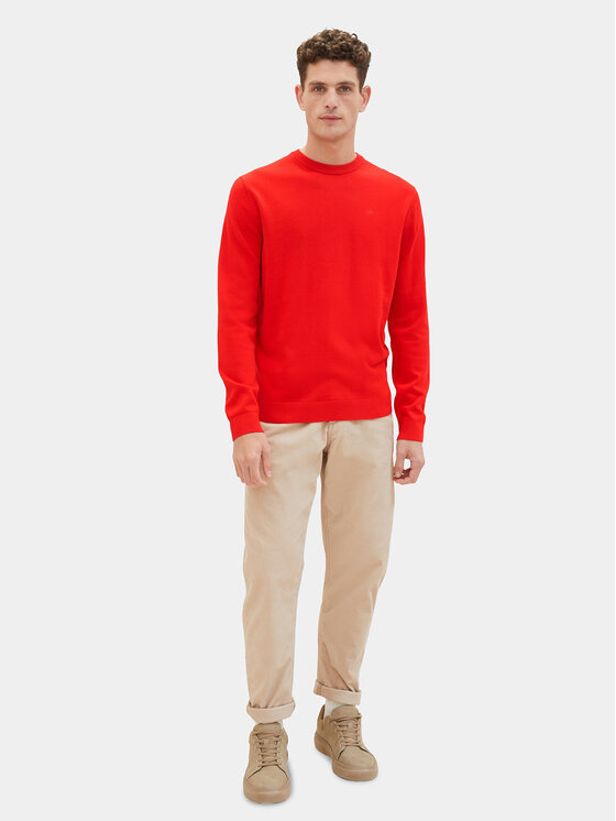 Tom Tailor Tom Tailor Džemper 1039810 Crvena Regular Fit