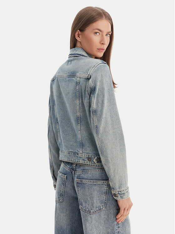 Guess Jeans Guess Jeans Džínsová bunda W6RN55 D5M4I Modrá Regular Fit