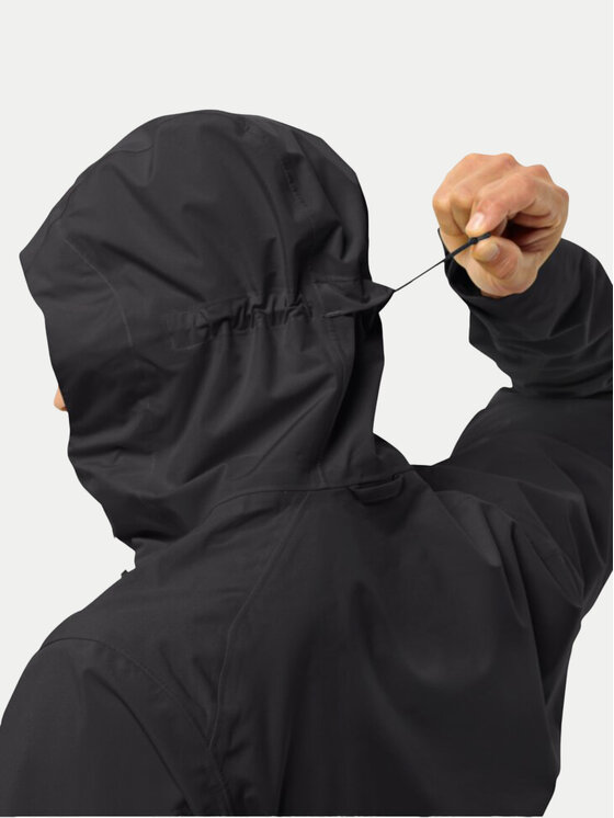 Jack Wolfskin Jack Wolfskin Nepremokavá bunda Highest Peak 1115134 Čierna Regular Fit