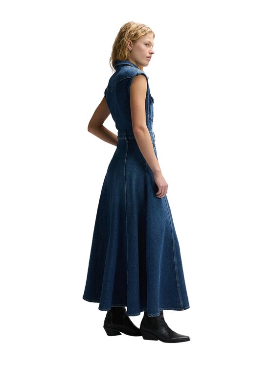 Lee Lee Sukienka jeansowa 112376938 Granatowy Regular Fit