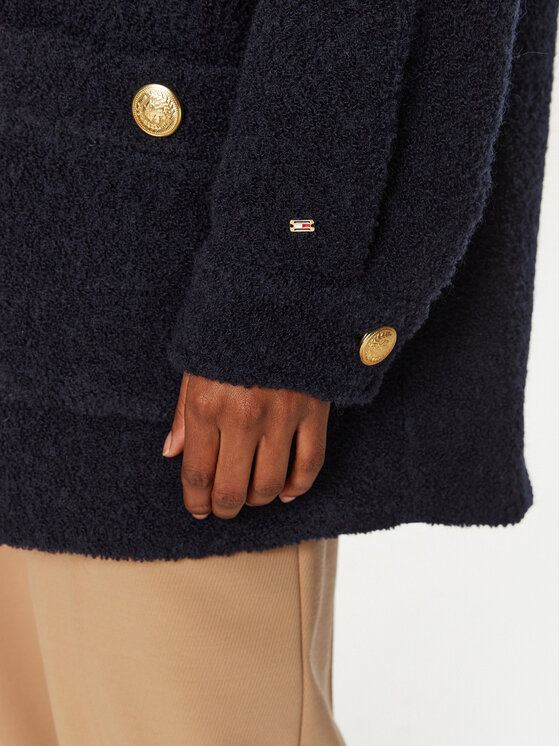 Tommy Hilfiger Tommy Hilfiger Вовняне пальто WW0WW43762 Cиній Regular Fit