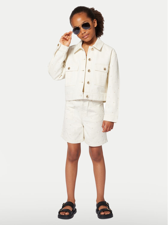 Michael Kors Michael Kors Pantaloni scurți de blugi R30341 S Écru Regular Fit
