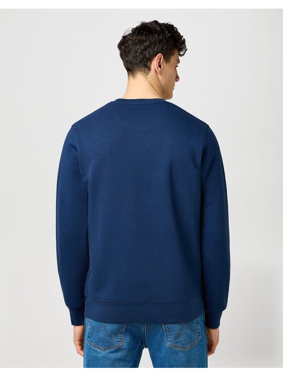 Wrangler Wrangler Bluzka AMERICANA CREW Niebieski Regular Fit