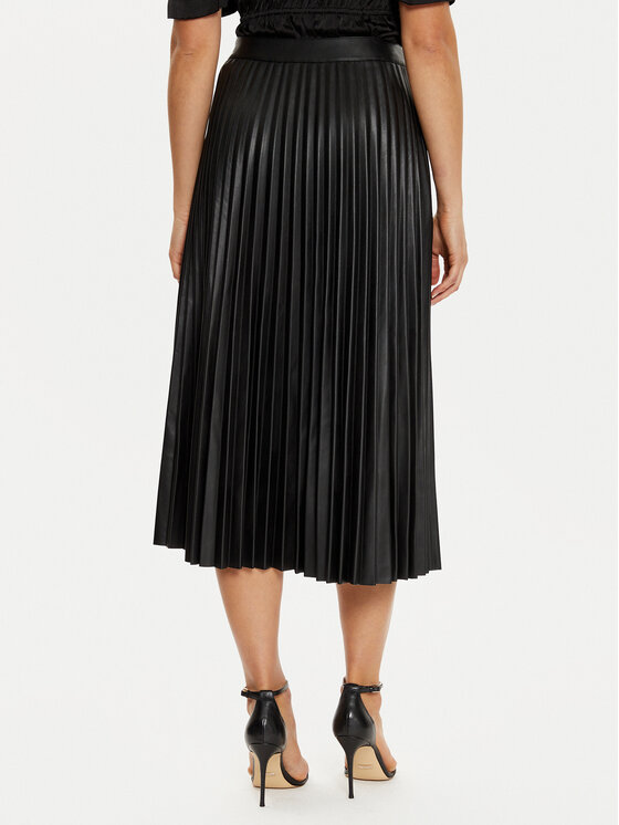 LOLA CASADEMUNT lola_casademunt Πλισέ φούστα LF2408003 Μαύρο Regular Fit