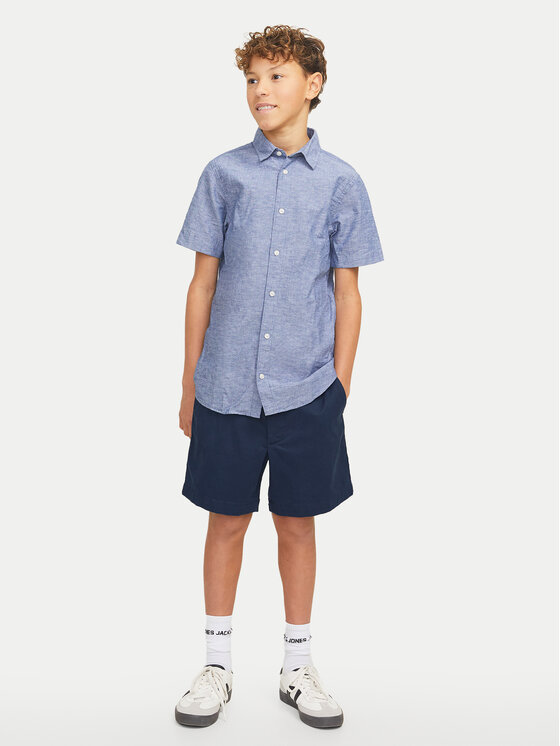 Jack & Jones Junior Jack & Jones Junior Szövet rövidnadrág Jaiden 12275013 Sötétkék Loose Fit