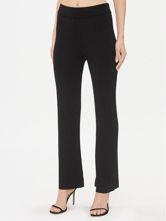 Bruuns Bazaar Bavlnené nohavice Anemones Lyna BBW3521 Čierna Slim Fit