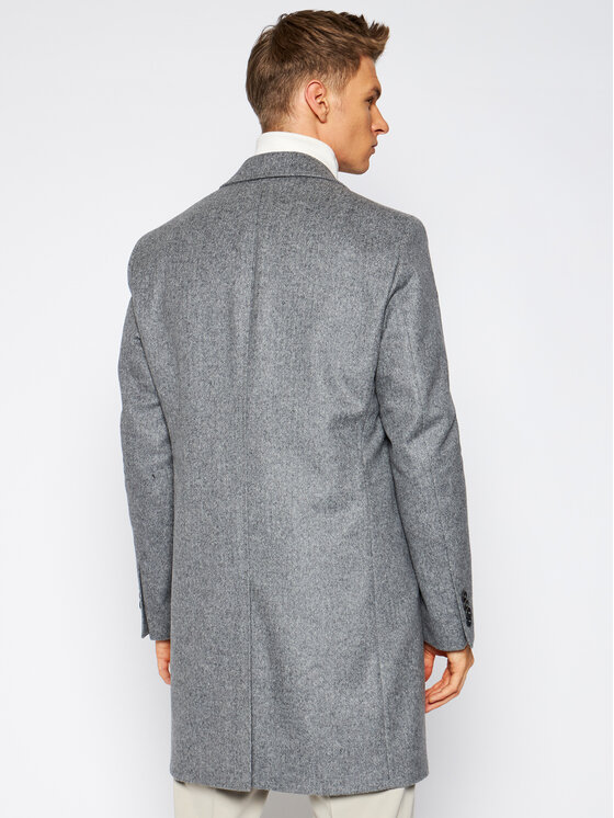 Baldessarini Baldessarini Cappotto di lana Duncan 18654 8891 Grigio Regular Fit