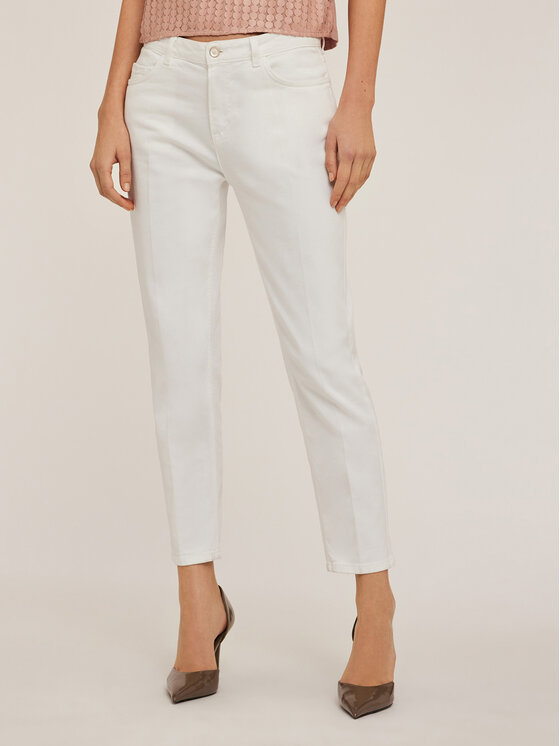 Motivi Motivi Pantaloni di tessuto P727Q003648N011 Bianco Regular Fit