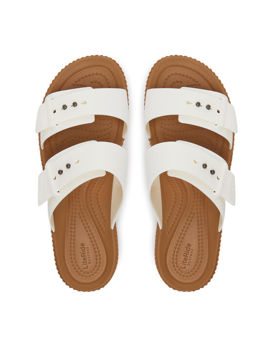 Crocs Crocs Şlapi Brooklyn Woven Buckle 209978 Alb