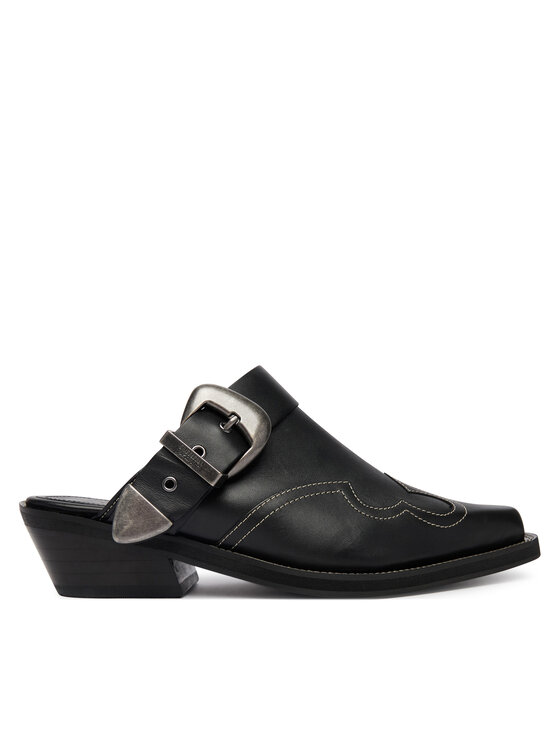 Tommy Jeans Tommy Jeans Παντόφλες Archive Cowboy Mule Leather EN0EN03063 Μαύρο