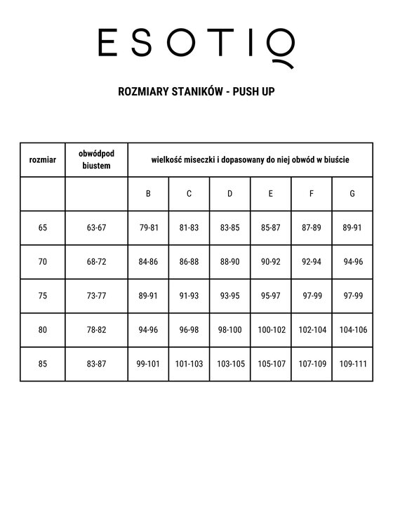 Esotiq Esotiq Biustonosz push-up 41459-01X Écru
