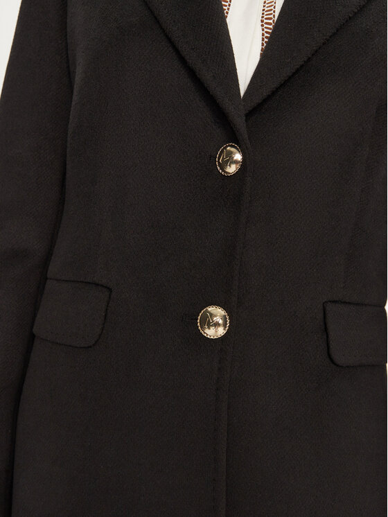 Maryley Maryley Cappotto di transizione 24IB808/14NE Nero Regular Fit
