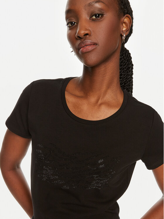 Liu Jo Sport Liu Jo Sport T-Shirt TF4076 JS088 Černá Regular Fit
