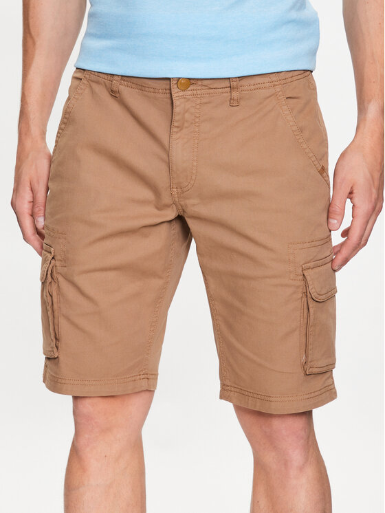 Volcano Pantalon scurți din material P-Tark M23288 Bej Regular Fit