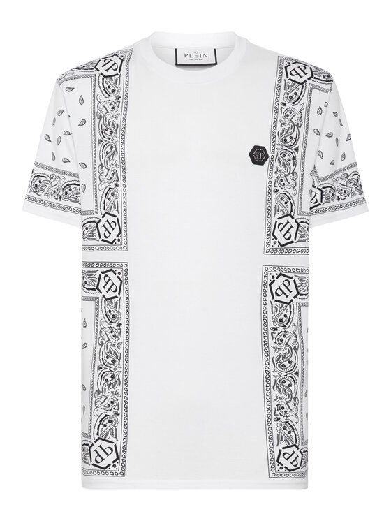 PHILIPP PLEIN PHILIPP PLEIN T-Shirt 22847 Biały Regular Fit