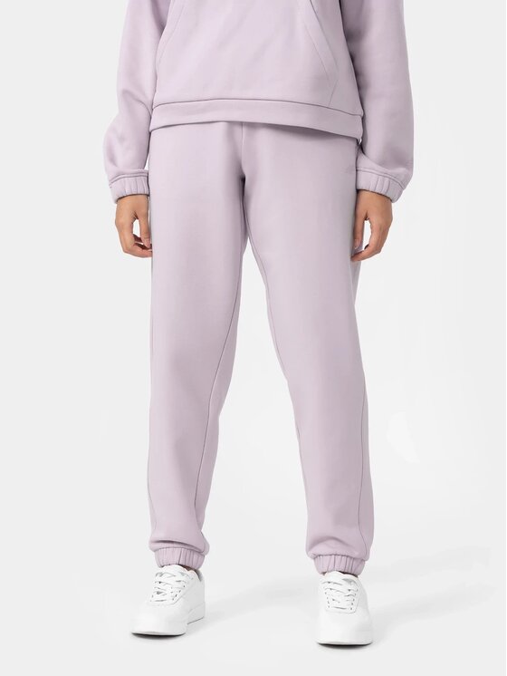 4F 4F Pantaloni da tuta 4FAW22TTROF365-52S Rosa Regular Fit