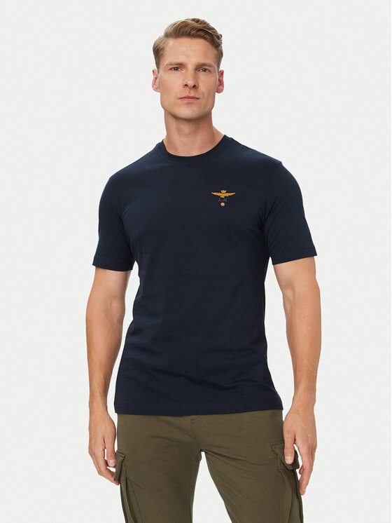 Aeronautica Militare Tricou 262TS1580UJ00372 Bleumarin Regular Fit