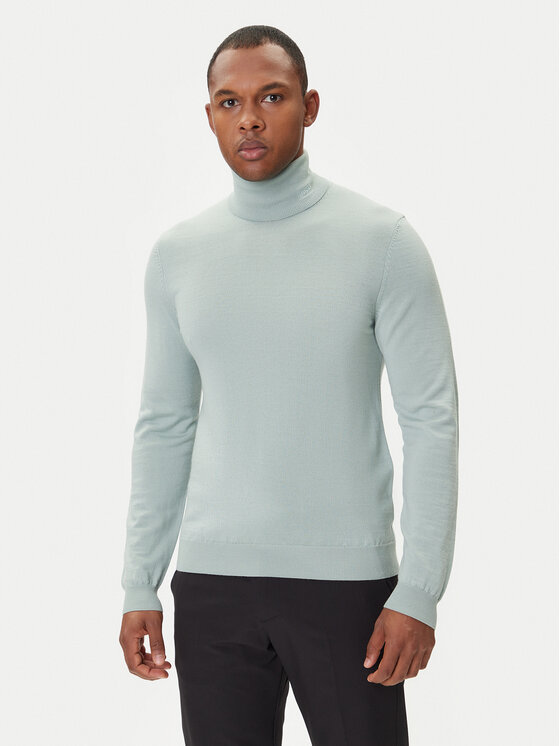 HUGO HUGO Džemper San Thomas-M 50474174 Zelena Regular Fit
