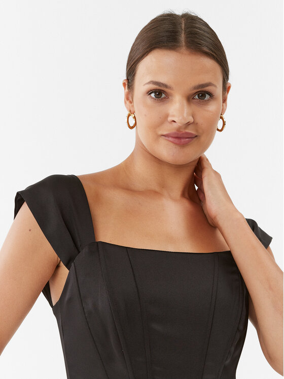 Rinascimento Rinascimento Rochie cocktail CFC0115251003 Negru Slim Fit