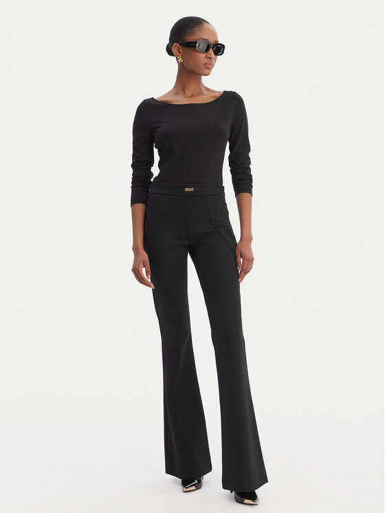Versace Jeans Couture Versace Jeans Couture Bavlnené nohavice 80HAA115 J0092 Čierna Flare Fit