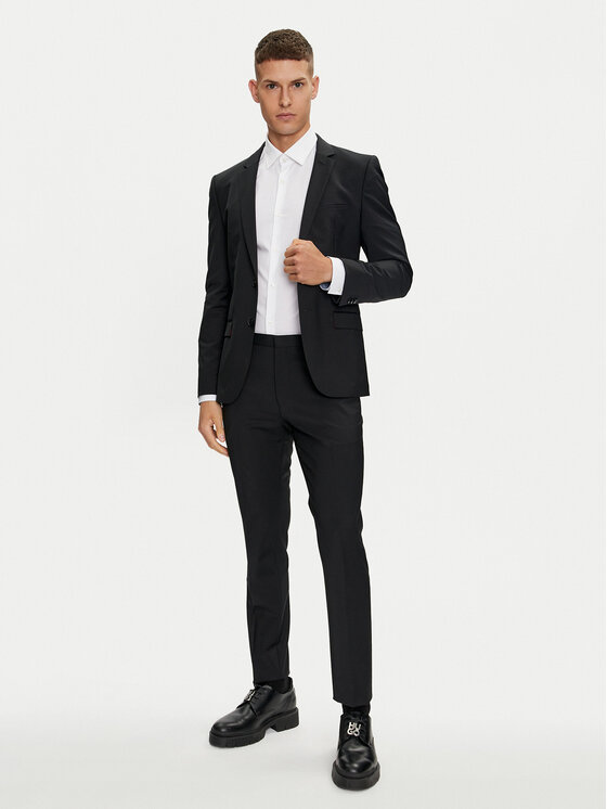 HUGO Hugo Marškiniai Koey 50519819 Balta Slim Fit