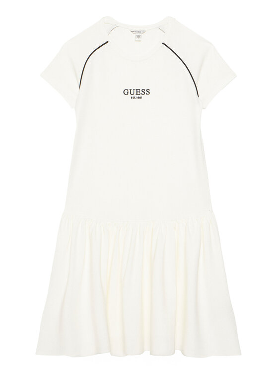 Guess Guess Ikdienas kleita J6RK02 KCY62 Balts Regular Fit