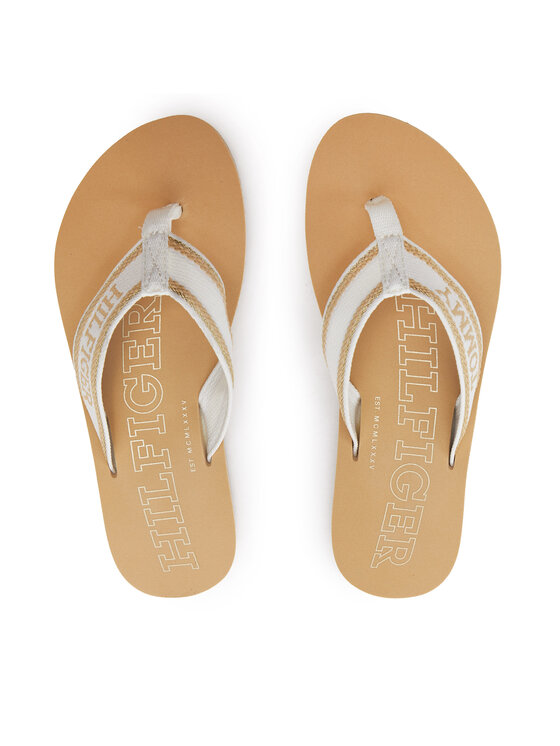 Tommy Hilfiger Tommy Hilfiger Σαγιονάρες Hilfiger Beach Sandal FW0FW07905 Μπεζ