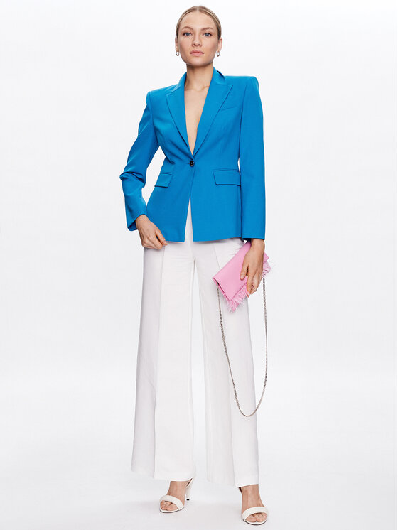 PINKO Pinko Spodnie materiałowe 100641 A0IN Biały Relaxed Fit