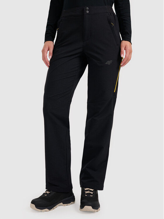4F 4F Spodnie outdoor HALNY Czarny Regular Fit