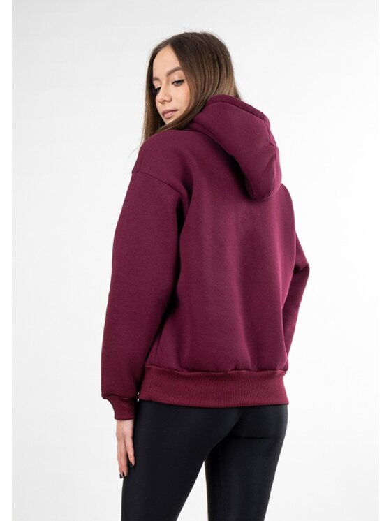 DKaren Sport DKaren Sport Bluza BOseye Bordowy Classic Fit