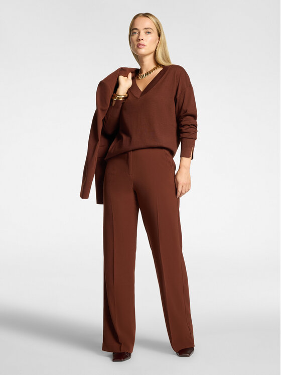 Elena Mirò Elena Mirò Pantaloni di tessuto P053P000580N052 Marrone Flare Fit