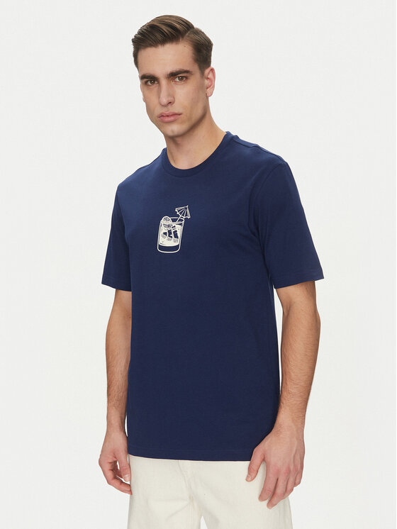 adidas adidas Tricou Lounge Drink Graphic JJ4014 Bleumarin Regular Fit