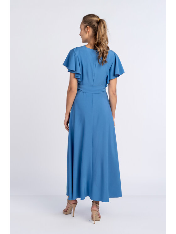 Salme Salme Sukienka elegancka Michaela Niebieski Regular Fit