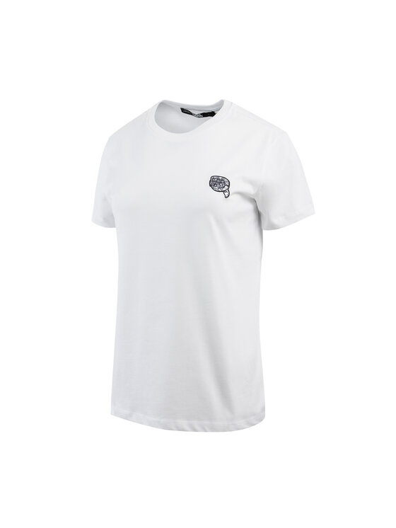 KARL LAGERFELD KARL LAGERFELD T-Shirt 240w1722_100 Biały Regular Fit
